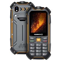Téléphone Portable Renforcé Batterie 3500mah Étanche Ip68 Bouton Sos Noir / Orange Hammer