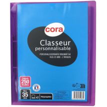 Classeur 2 Anneaux A4 21x29,7 Cm Dos 35 Mm Cora