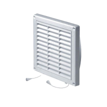 Grille De Ventilation Awenta T51 Blanche Avec Lames Réglables Et Écran Anti-insectes