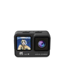 Caméra Sportive Aqua Dv850, Wifi, App Mobile, Double Écran Lcd Ips, 4k Et 24mp, Stabilisateur D'image Eis, Étanche, Noir