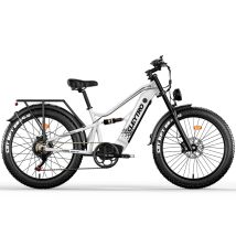 Vélo Électrique Fat Bike Cleytro Es7, 48v 18ah, 26", Blanc