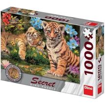 Puzzle Dino - Tigres Avec Secrets Cachés - 1000 Pièces De Dinotoys