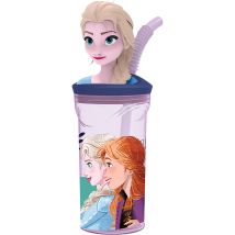Gobelet 3d La Reine Des Neiges Avec Paille Dynastrib