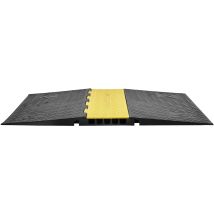 Succebuy Rampe Protection Cable A 5 Canaux Passage De Cable Au Sol Caoutchouc 114,5x80x5 Cm Passe Cable Ralentisseur