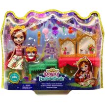 Enchantimals Royal Poupée Fabrina Fox Et Renard Frisk Secret De Beauté - Figurine 15 Cm - Animal De La Jungle - Mattel G