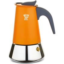 Cafetière Italienne Steelexpress Acier Inoxydable Orange 2 Tasses Pezzetti