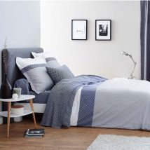 Parure De Lit Imprimée En Viscose De Bambou, Claudia - 260x240 Cm - Gris