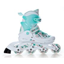 Roller En Ligne Laguna Menthe Du 30 Au 33 Adulte - Enfant Mixte Taille Ajustable Blan
