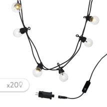 Guirlande Lumineuse Extérieure Connectable Party Clear - 20 Globes Guinguette Led - Blanc Chaud