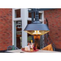 Chauffage Suspendu Indus 2100 W Halogène Noir Rsh16 Sunred