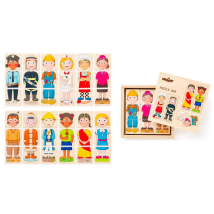 Woody Puzzle Éducatif Personnes Et Métiers - Jouet En Carton