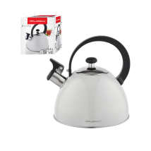 Bouilloire Florina Brillo 2.5l Acier Inoxydable Avec Sifflet Et Couvercle Amovible