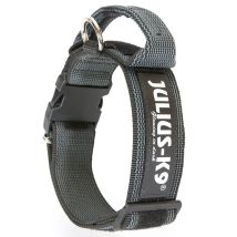 Julius-k9 Collier D'intervention Avec Poignée Color & Gray Noir - 40 Mm