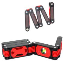 Niveau À Bulle Flexible 60 Cm 4 Fioles Règle Souple 5 Sections Pour Travaux Maison Bricolage Pose Cadres