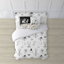 Housse De Couette Looney Tunes Looney B&w Multicouleur 175 Fils 180 X 220 Cm