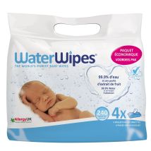 Lingettes bébé D'Origine Végétale WATER WIPES
