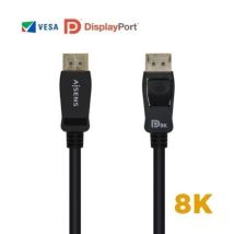 Cable Displayport 1.4 8k Aisens A149-0430/ Displayport Macho - Displayport Macho/ 50cm/ Certificado/ Negro