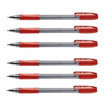 Pilot Stylo Bille Bps-gp À Capuchon Pointe Extra Large Rouge X 6