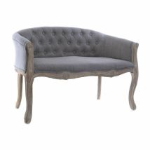 Canapé Thyann Polyester Bois D'hévéa Gris Foncé (107 X 61 X 71 Cm)