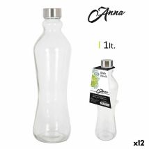 Bouteille En Verre Anna 1 L Capsule Métallique Métal Verre (12 Unités)