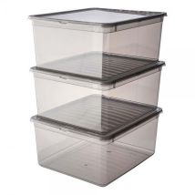 3 Boîtes Pour Chaussures Vêtements Avec Aération