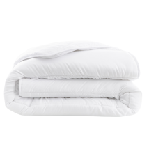 Couette tempérée 240 x 260 cm polyester microfibre blanc 300g/m²