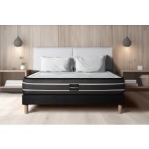 Ensemble Exclusive 160 X 200 Cm Sommier Kit Noir