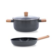 Batterie De Cuisine Bidasoa Mia Gris 2 Pièces