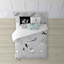 Housse De Couette Looney Tunes Looney Bn Blanc Black 175 Fils 260 X 240 Cm