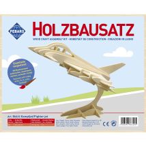 Pebaro Kit De Construction En Bois Avion Eurofighter 25x20 Cm Maquette