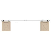 Kit De Porte D'armoire Coulissante 244 Cm Acier Au Carbone Vidaxl