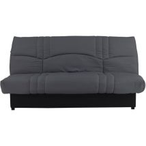 Canapé Convertible Clic-clac - 3 Places - Tissu Gris Anthracite - 190 X 90 X 92 Cm - Pixie