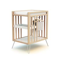 Jurababy - Table À Langer 2 Étagères Only En Bois 76 X 56 X 94 Cm