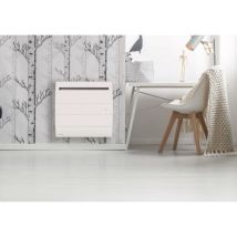 Airelec Noveo Modele Horizontal 750 Watts - Radiateur Électrique Chaleur Douce - Coloris Blanc Brillant - Origine France