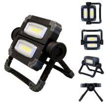 Fishtec Lampe Projecteur Portable Sans Fil - Double Cob Led Orientable 360°