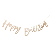 Guirlande Happy Birthday Or Mesa Bella