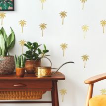 Stickers Repositonnables - Palmiers En Or