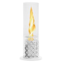 Divina Fire Df91402 Cheminée Intérieur & Extérieur Cheminée Portable Bioéthanol Blanc