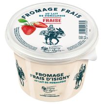 Isigny Sainte Mere - Fromage Frais Aux Fraises Isigny Sainte Mere - Le Pot De 500g