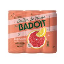Eau Gazeuse Aromatisée Pamplemousse Citron Badoit