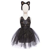 Déguisement Enfant – Robe Chat Noir Avec Bandeau Oreilles, Great Pretenders