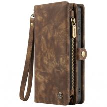 Protection 2-en-1 Pour Galaxy S26 Avec Coque Détachable Et Porte-monnaie Marron Caseme