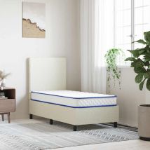 Matelas Simple Matelas En Mousse À Mémoire De Forme Blanc 80x160x17 Cm
