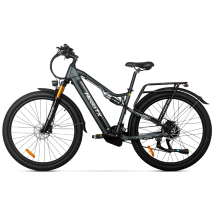 Vélo Électrique Hedatx T19, Batterie Amovible 48v 19.2ah, 27 Vitesses, Gris