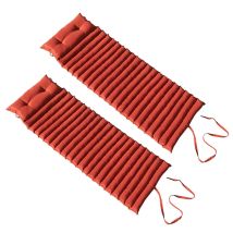 Lot De 2 Matelas Bain De Soleil Sormiou Terracotta Polyester 180x60cm