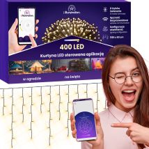 Rideau Led Toute L'année Contrôlé Par App, Décoration Lumineuse 400 Guirlandes