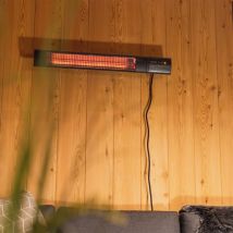 Chauffage Mural Royal Diamond Dark 2000 W Carbone Noir Sunred