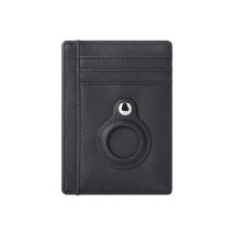 Étui Portefeuille Mince Airtag Avec Blocage Rfid Black