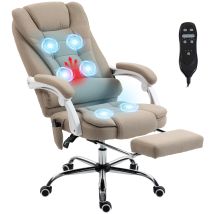 Fauteuil De Bureau Direction Massant Chauffant Tissu
