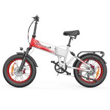 Vélo Électrique Pliable Cheevalry Cf1000-1, 48v 20ah Fat Bike, Double Suspension, Blanc